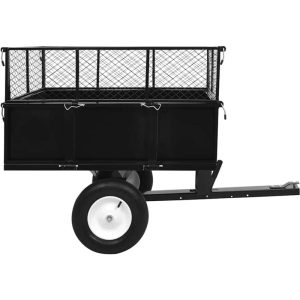 Remorque basculante pour tondeuse de pelouse