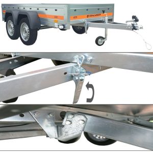 Remorque basculante double essieu TEMA 263X125cm